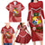 Tonga Darts Family Matching Long Sleeve Bodycon Dress and Hawaiian Shirt Tongan Ngatu Pattern