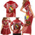 Tonga Darts Family Matching Short Sleeve Bodycon Dress and Hawaiian Shirt Tongan Ngatu Pattern