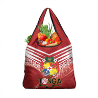 Tonga Darts Grocery Bag Tongan Ngatu Pattern LT14 1-pack One Size Red - Polynesian Pride
