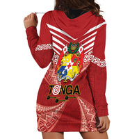 Tonga Darts Hoodie Dress Tongan Ngatu Pattern LT14 - Polynesian Pride