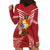 Tonga Darts Hoodie Dress Tongan Ngatu Pattern