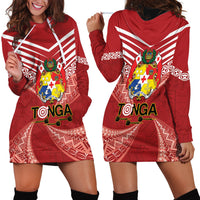 Tonga Darts Hoodie Dress Tongan Ngatu Pattern LT14 - Polynesian Pride