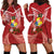 Tonga Darts Hoodie Dress Tongan Ngatu Pattern