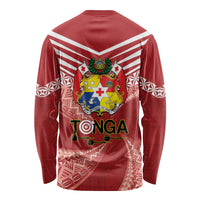 Tonga Darts Long Sleeve Shirt Tongan Ngatu Pattern LT14 - Polynesian Pride