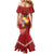 Tonga Darts Mermaid Dress Tongan Ngatu Pattern