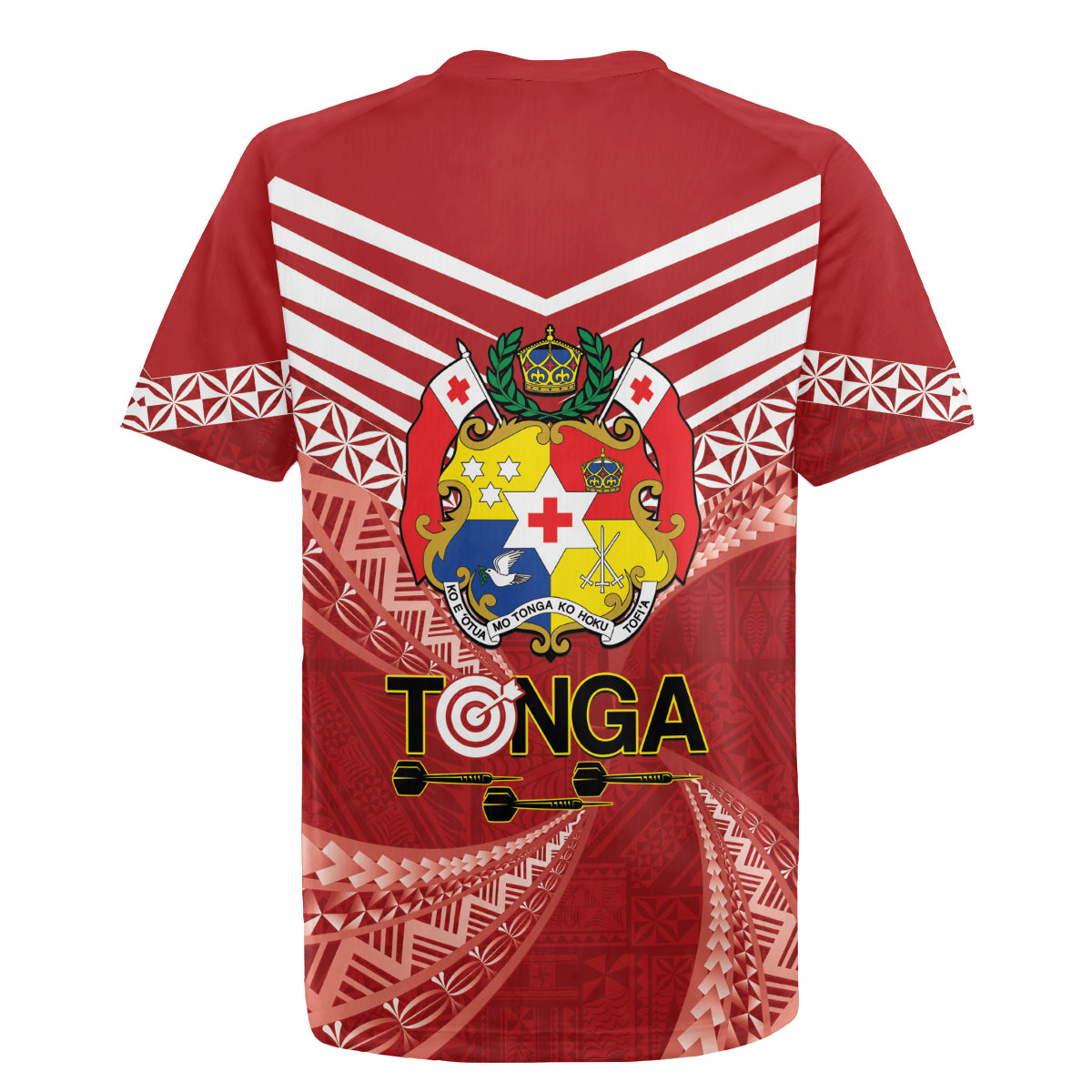Tonga Darts Rugby Jersey Tongan Ngatu Pattern LT14 - Polynesian Pride