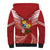 Tonga Darts Sherpa Hoodie Tongan Ngatu Pattern