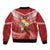 Tonga Darts Sleeve Zip Bomber Jacket Tongan Ngatu Pattern