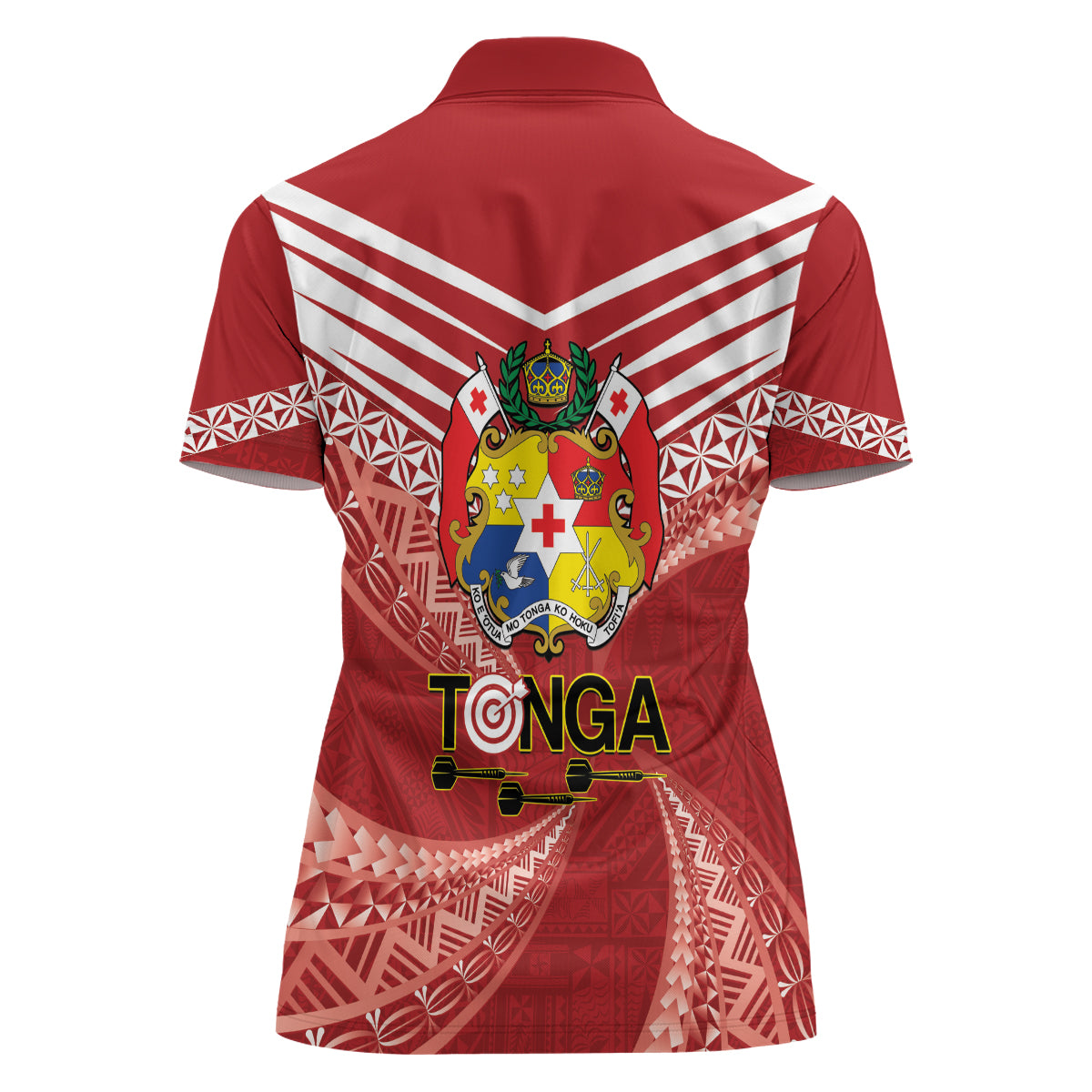 Tonga Darts Women Polo Shirt Tongan Ngatu Pattern LT14 - Polynesian Pride