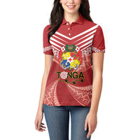 Tonga Darts Women Polo Shirt Tongan Ngatu Pattern LT14 - Polynesian Pride
