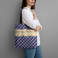 Navy Palaka Hawaii Leis Elegant Vibes Tote Bag LT14 - Polynesian Pride