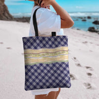 Navy Palaka Hawaii Leis Elegant Vibes Tote Bag LT14 - Polynesian Pride