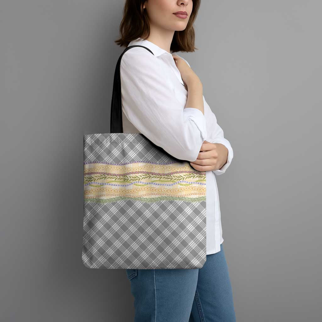 Gray Palaka Hawaii Leis Elegant Vibes Tote Bag LT14 - Polynesian Pride