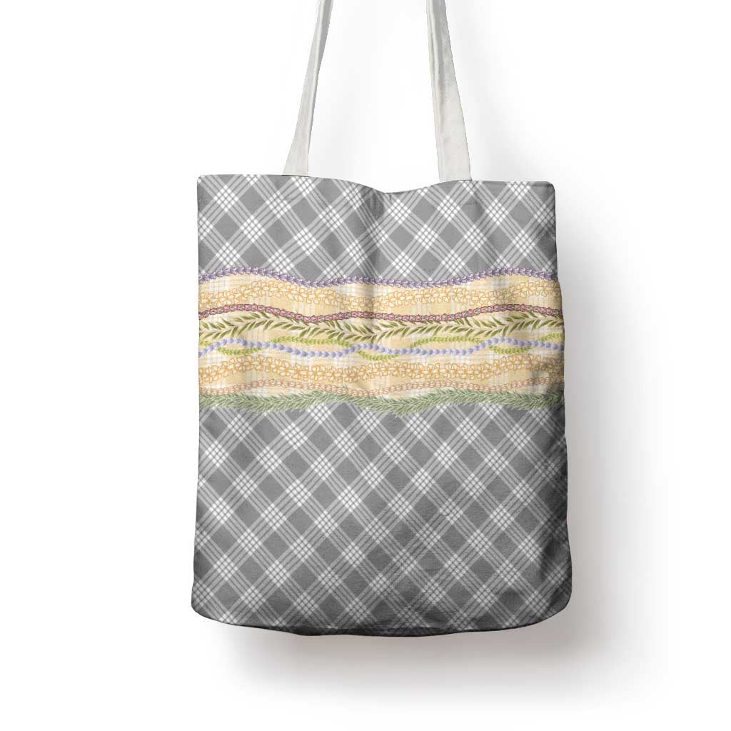 Gray Palaka Hawaii Leis Elegant Vibes Tote Bag LT14 - Polynesian Pride