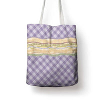 Lavender Palaka Hawaii Leis Elegant Vibes Tote Bag LT14 - Polynesian Pride