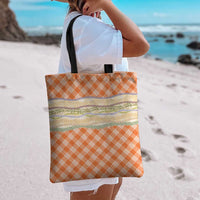 Orange Palaka Hawaii Leis Elegant Vibes Tote Bag LT14 - Polynesian Pride