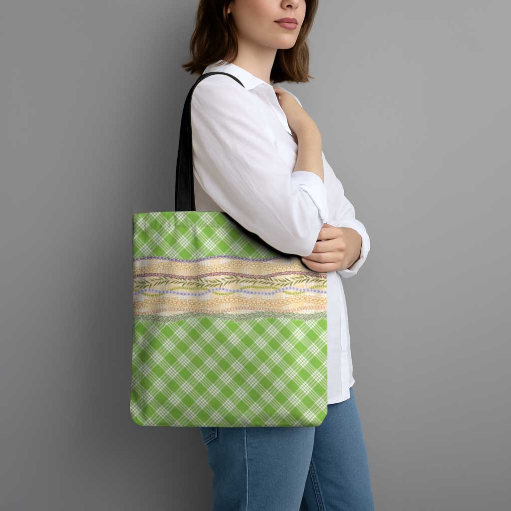 Bright Green Palaka Hawaii Leis Elegant Vibes Tote Bag LT14 - Polynesian Pride