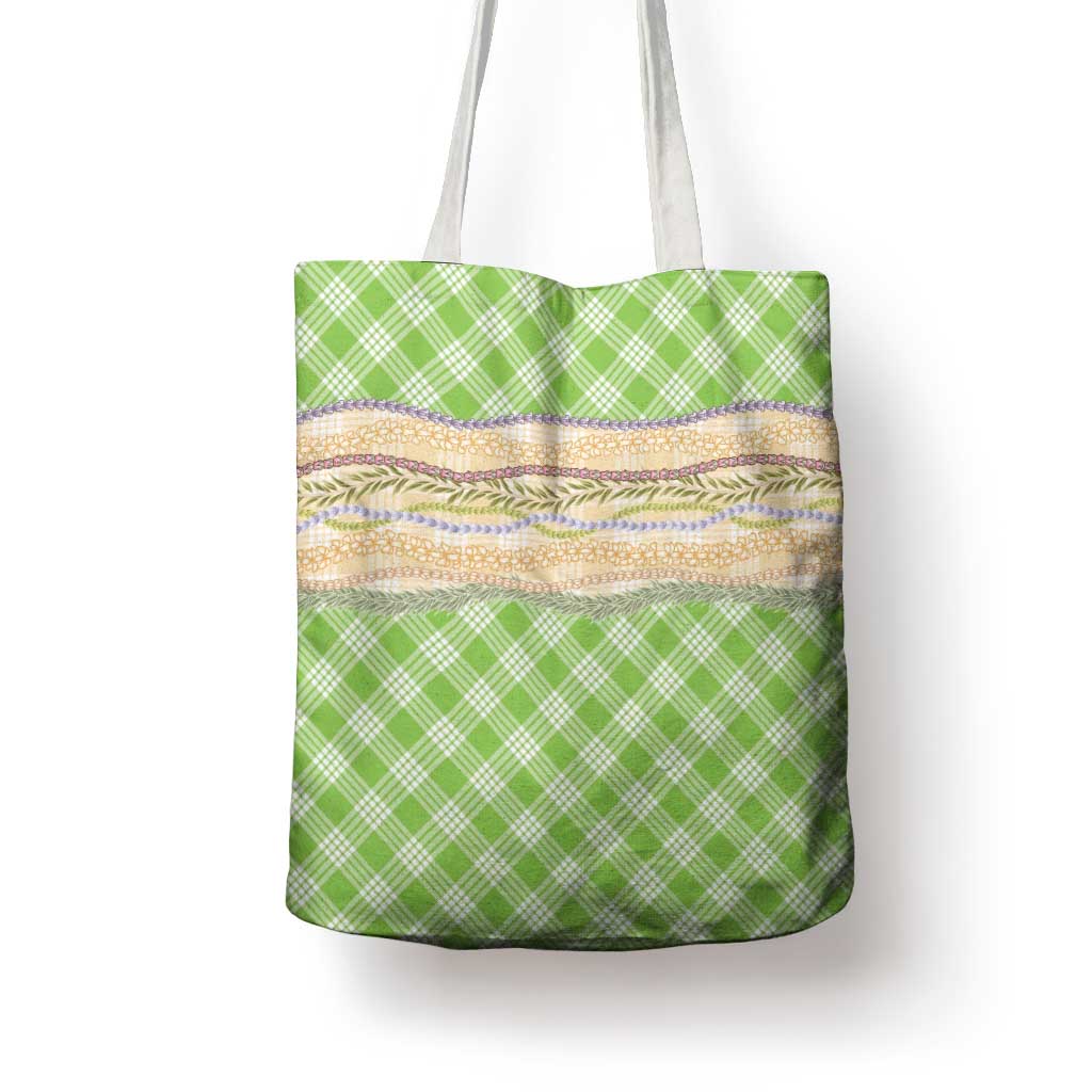 Bright Green Palaka Hawaii Leis Elegant Vibes Tote Bag LT14 - Polynesian Pride