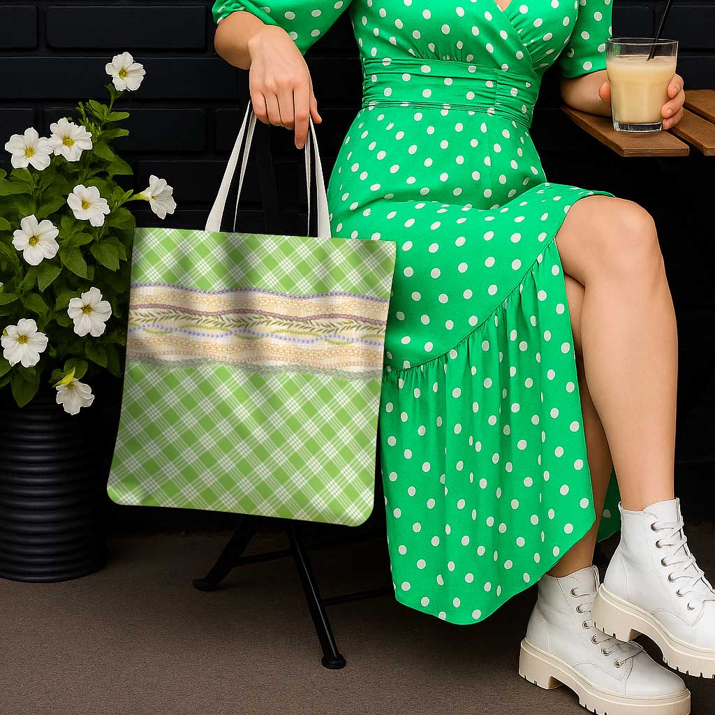 Bright Green Palaka Hawaii Leis Elegant Vibes Tote Bag LT14 - Polynesian Pride