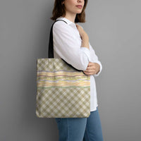 Khaki Palaka Hawaii Leis Elegant Vibes Tote Bag LT14 - Polynesian Pride