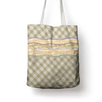 Khaki Palaka Hawaii Leis Elegant Vibes Tote Bag LT14 - Polynesian Pride