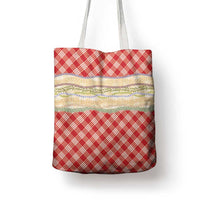 Red Palaka Hawaii Leis Elegant Vibes Tote Bag LT14 - Polynesian Pride