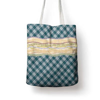 Dark Cyan Palaka Hawaii Leis Elegant Vibes Tote Bag LT14 - Polynesian Pride