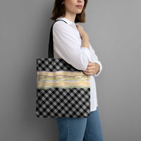 Black Palaka Hawaii Leis Elegant Vibes Tote Bag LT14 - Polynesian Pride