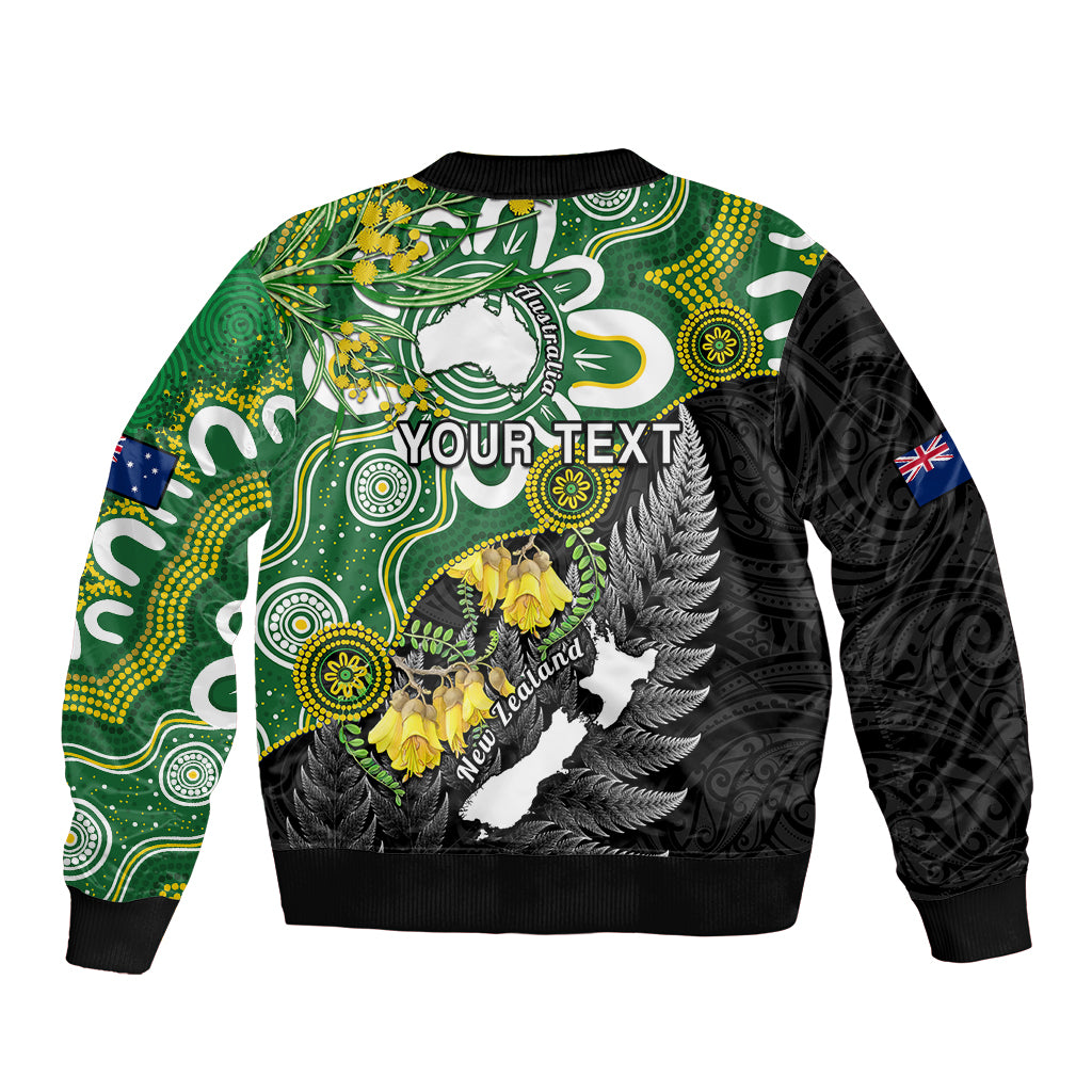 Personalised New Zealand And Australia Bomber Jacket Aboriginal Mix Aotearoa Maori Unique Style LT14 - Polynesian Pride