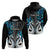 Custom New Zealand Hoodie Te Manaia Mangopare Maori and Fern Blue Style LT14 - Polynesian Pride