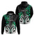 Custom New Zealand Hoodie Te Manaia Mangopare Maori and Fern Green Style LT14 - Polynesian Pride