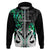 Custom New Zealand Hoodie Te Manaia Mangopare Maori and Fern Green Style LT14 Zip Hoodie Green - Polynesian Pride