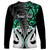 Personalised New Zealand Long Sleeve Shirt Te Manaia Mangopare Maori And Fern Green Style LT14 - Polynesian Pride