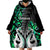 Personalised New Zealand Wearable Blanket Hoodie Te Manaia Mangopare Maori And Fern Green Style LT14 - Polynesian Pride