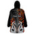 Personalised New Zealand Wearable Blanket Hoodie Te Manaia Mangopare Maori And Fern Orange Style LT14 - Polynesian Pride