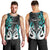 Personalised New Zealand Men Tank Top Te Manaia Mangopare Maori And Fern Turquoise Style LT14 - Polynesian Pride