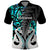 Custom New Zealand Polo Shirt Te Manaia Mangopare Maori and Fern Turquoise Style LT14 Turquoise - Polynesian Pride