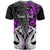 Custom New Zealand T Shirt Te Manaia Mangopare Maori And Fern Purple Style LT14 - Polynesian Pride