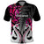 Custom New Zealand Polo Shirt Te Manaia Mangopare Maori and Fern Pink Style LT14 Pink - Polynesian Pride