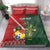 Custom Samoa And Ireland Rugby Bedding Set Ikale Tahi With Shamrocks