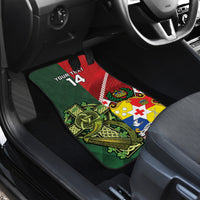 Custom Tonga And Ireland Rugby Car Mats Ikale Tahi With Shamrocks LT14 - Polynesian Pride