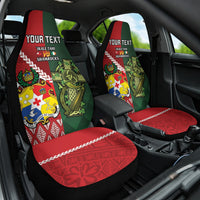 Custom Tonga And Ireland Rugby Car Seat Cover Ikale Tahi With Shamrocks LT14 One Size Red - Polynesian Pride