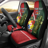 Custom Tonga And Ireland Rugby Car Seat Cover Ikale Tahi With Shamrocks LT14 - Polynesian Pride