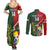 Custom Samoa And Ireland Rugby Couples Matching Summer Maxi Dress and Long Sleeve Button Shirt Ikale Tahi With Shamrocks