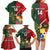 Custom Samoa And Ireland Rugby Family Matching Long Sleeve Bodycon Dress and Hawaiian Shirt Ikale Tahi With Shamrocks