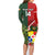 Custom Samoa And Ireland Rugby Family Matching Long Sleeve Bodycon Dress and Hawaiian Shirt Ikale Tahi With Shamrocks