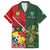 Custom Samoa And Ireland Rugby Family Matching Short Sleeve Bodycon Dress and Hawaiian Shirt Ikale Tahi With Shamrocks