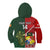 Custom Samoa And Ireland Rugby Kid Hoodie Ikale Tahi With Shamrocks