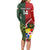 Custom Samoa And Ireland Rugby Long Sleeve Bodycon Dress Ikale Tahi With Shamrocks