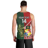 Custom Tonga And Ireland Rugby Men Tank Top Ikale Tahi With Shamrocks LT14 - Polynesian Pride